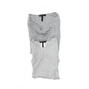 BCBGMAXAZRIA Womens Cowl Neck Knit Blouse Striped Top Gray White Size 2XS Lot 2